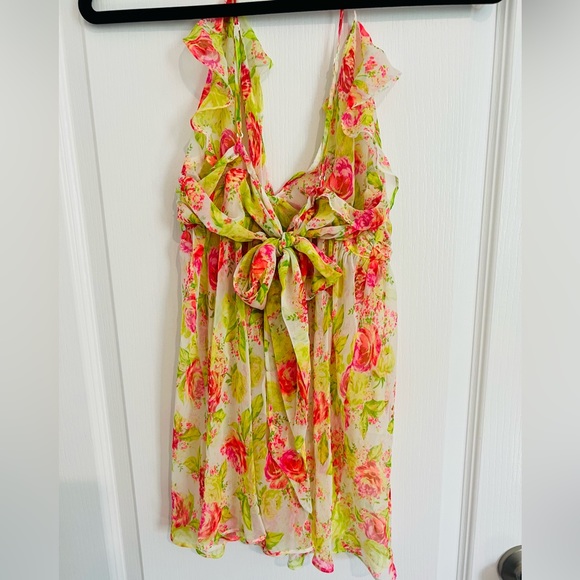 Victoria Secret toe front floral teddy sz m - Picture 1 of 6